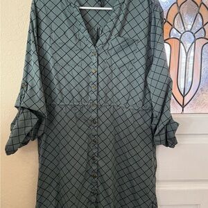O’neillGreen Checkered Button-Up Shirt